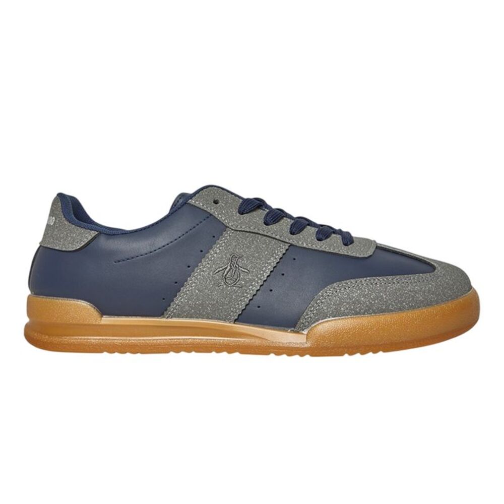 Original Penguin Mens Giovanni Panelled Sneakers / Charcoal/Navy